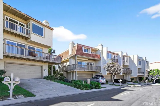 a front view of a multi story building