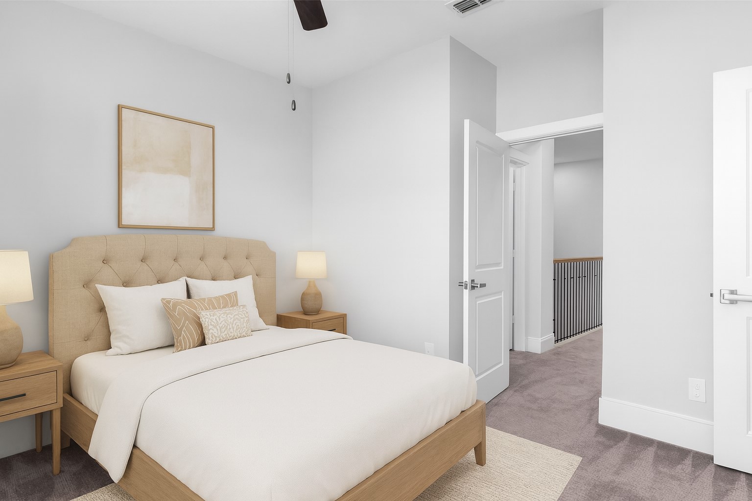 5429 Larkin Street Houston, TX 77007 - Photo 31 of 47 a bedroom with a bed and a painting