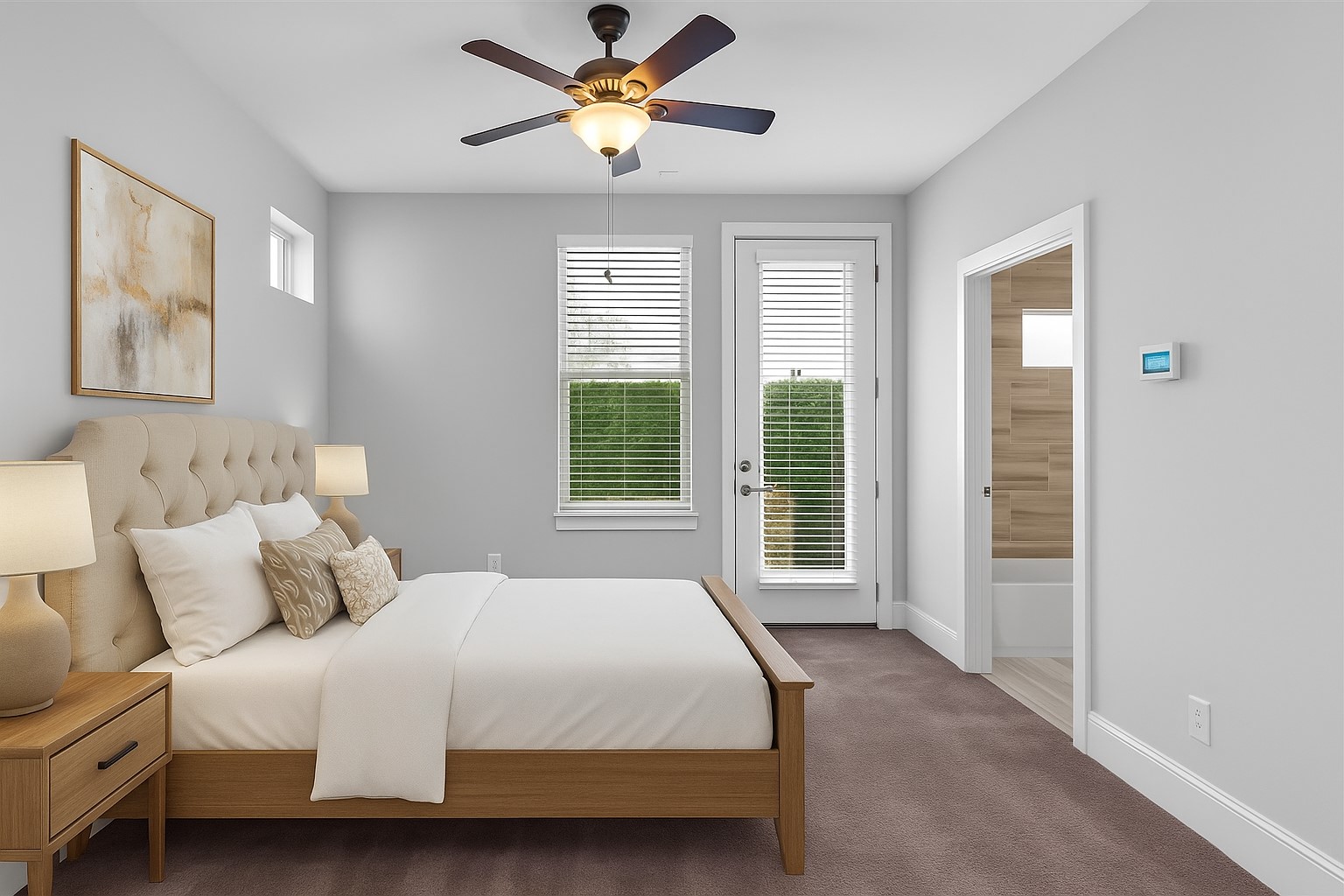 5429 Larkin Street Houston, TX 77007 - Photo 9 of 47 a bedroom with a large bed and a window