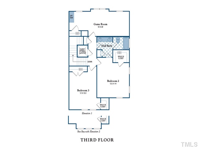 9132 Wooden Road, Unit 261 Raleigh, NC 27617 - Photo 15 of 23 Use the third floor any way you wish! Three LARGE bedrooms with lots of extra closet space perfect for guests, teenagers or in-laws. Install an optional built-in bar and invite the guys over for a game of cards, or have your own home theatre!