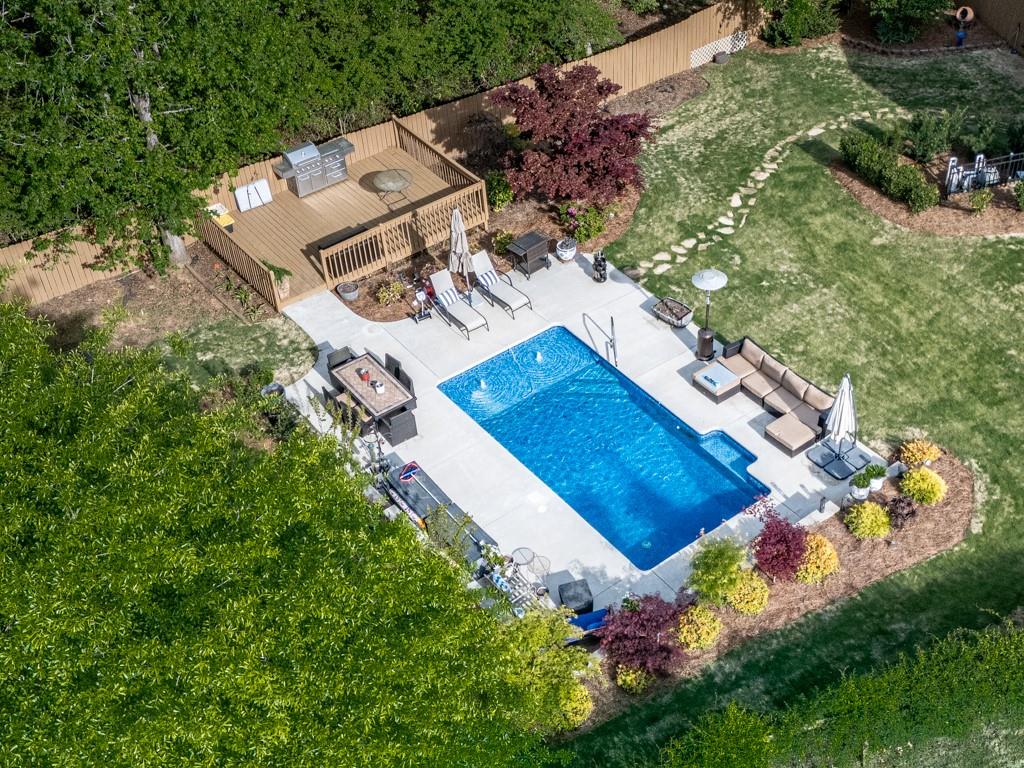 1076 Pinyan Lane Canton, GA 30115 - Photo 70 of 71 an aerial view of a house with a yard and outdoor seating