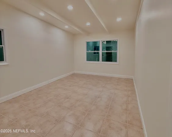 an empty room with a window