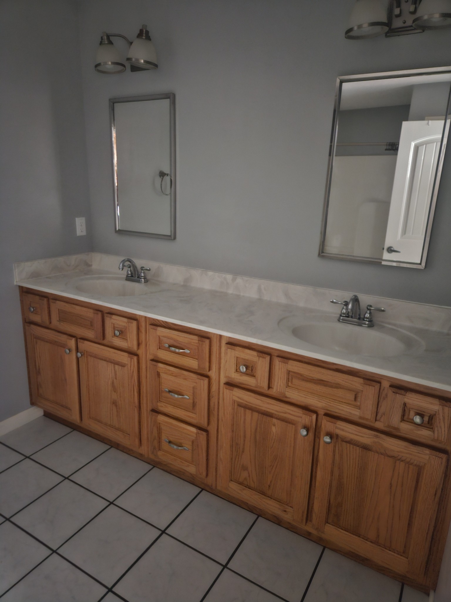 412 Hawkins Road Westmoreland, TN 37186 - Photo 15 of 20 a bathroom with a sink vanity and mirror