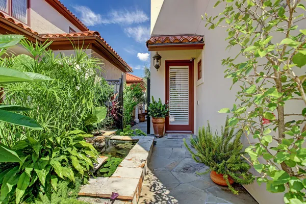 a view of front door of house