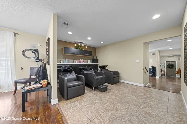 a room with furniture