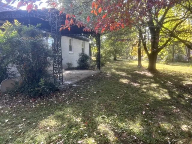 a view of a tree in front of a house