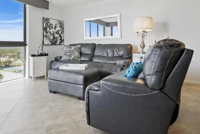 a living room with furniture and a couch