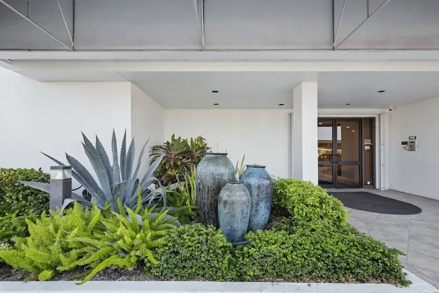 a front view of a building