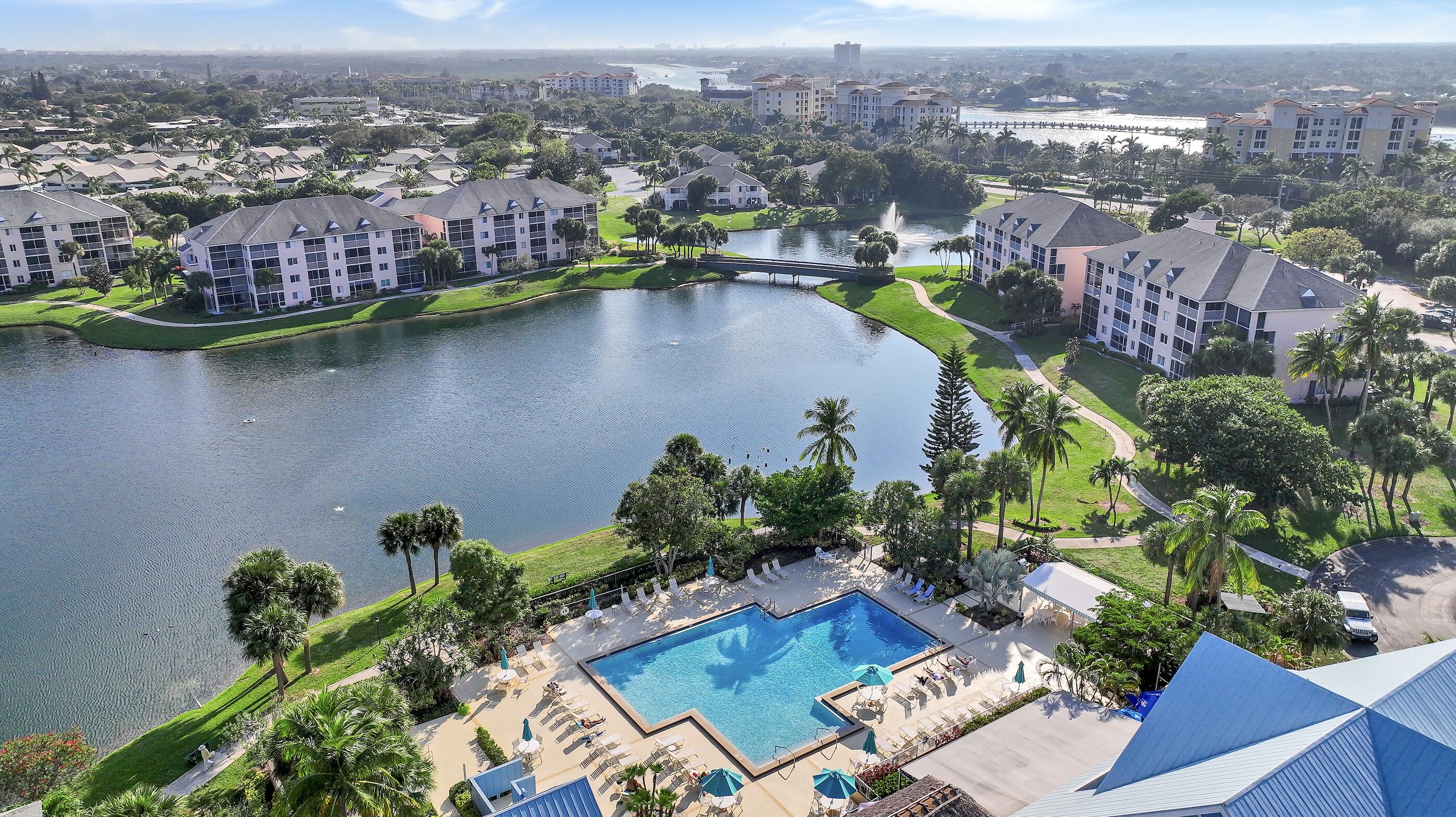 353 Highway 1, Unit D105 Jupiter, FL 33477 - Photo 39 of 56 an aerial view of a house with a lake view