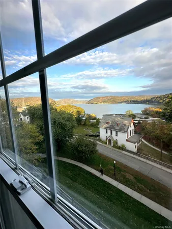 a view of a balcony with city view