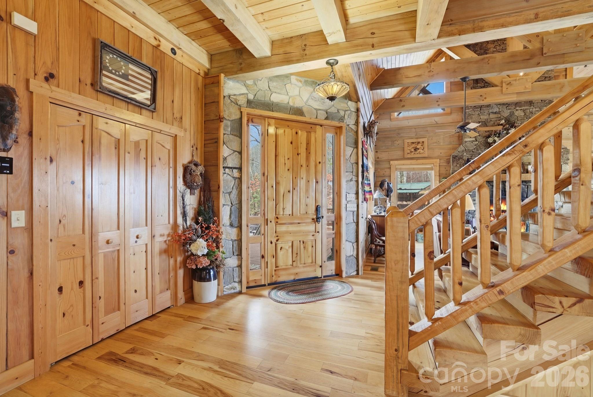 2150 Shell Stand Road Almond, NC 28702 - Photo 15 of 42 a view of an entryway with wooden door
