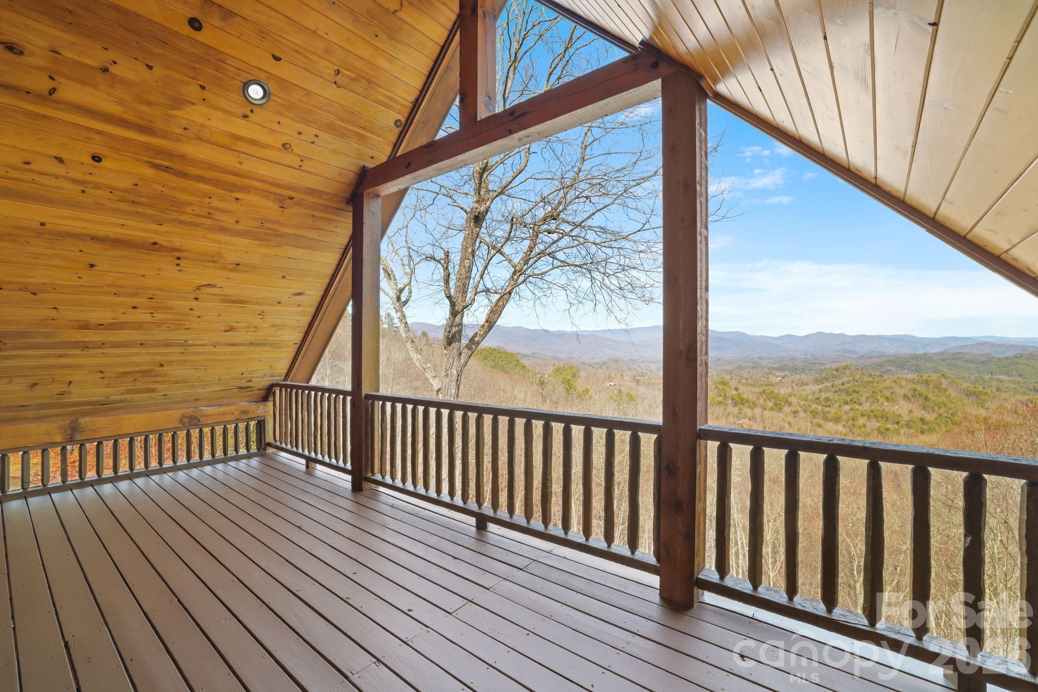 2150 Shell Stand Road Almond, NC 28702 - Photo 28 of 42 a view of balcony with wooden floor