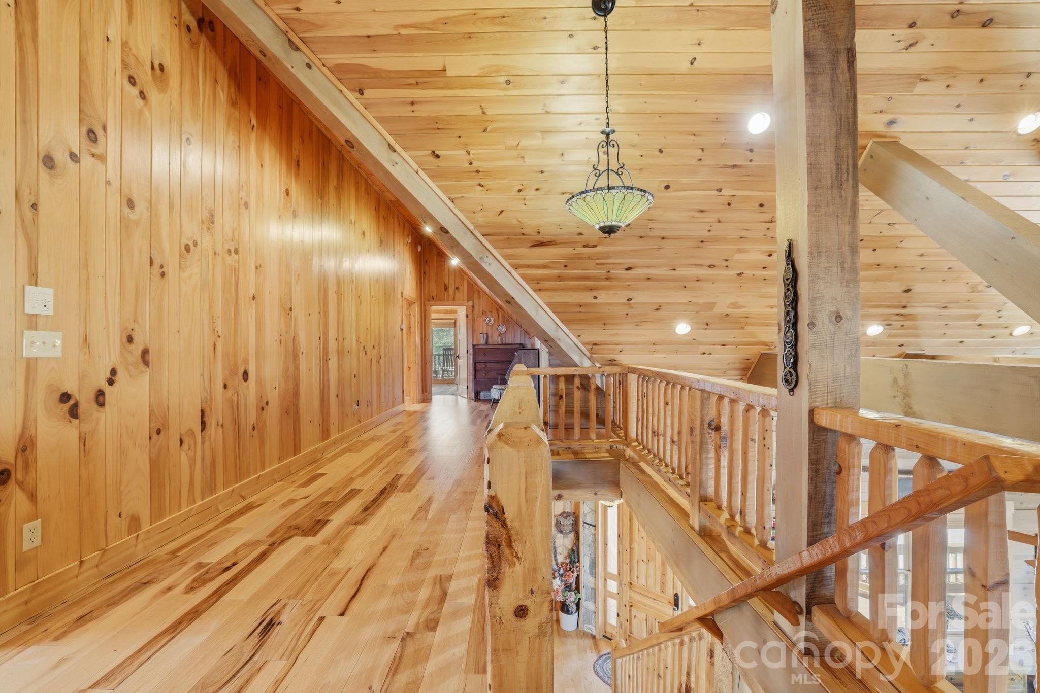 2150 Shell Stand Road Almond, NC 28702 - Photo 29 of 42 a view of balcony with wooden floor