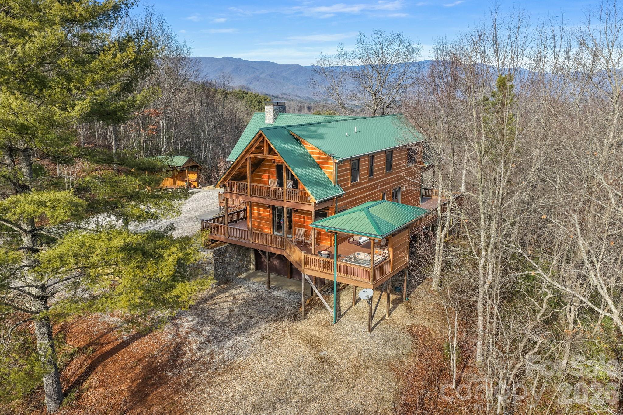 2150 Shell Stand Road Almond, NC 28702 - Photo 38 of 42 an aerial view of a house with a yard