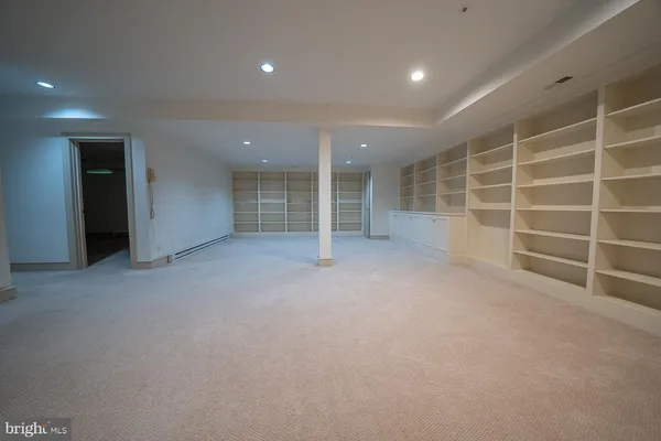 an empty room with a natural light
