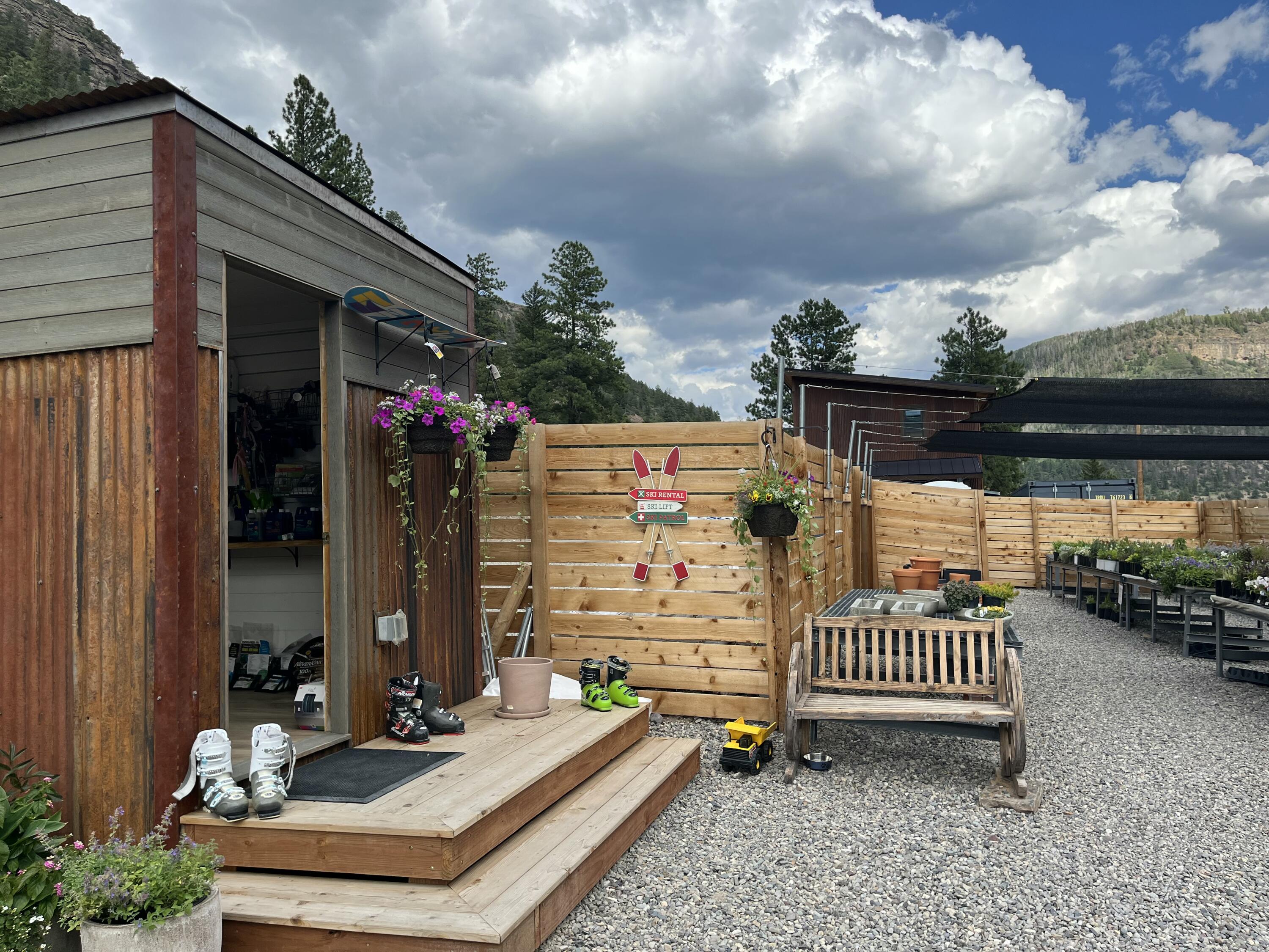 717 South South Park Road Telluride, CO 81435 - Photo 15 of 27 a balcony with furniture and potted plants