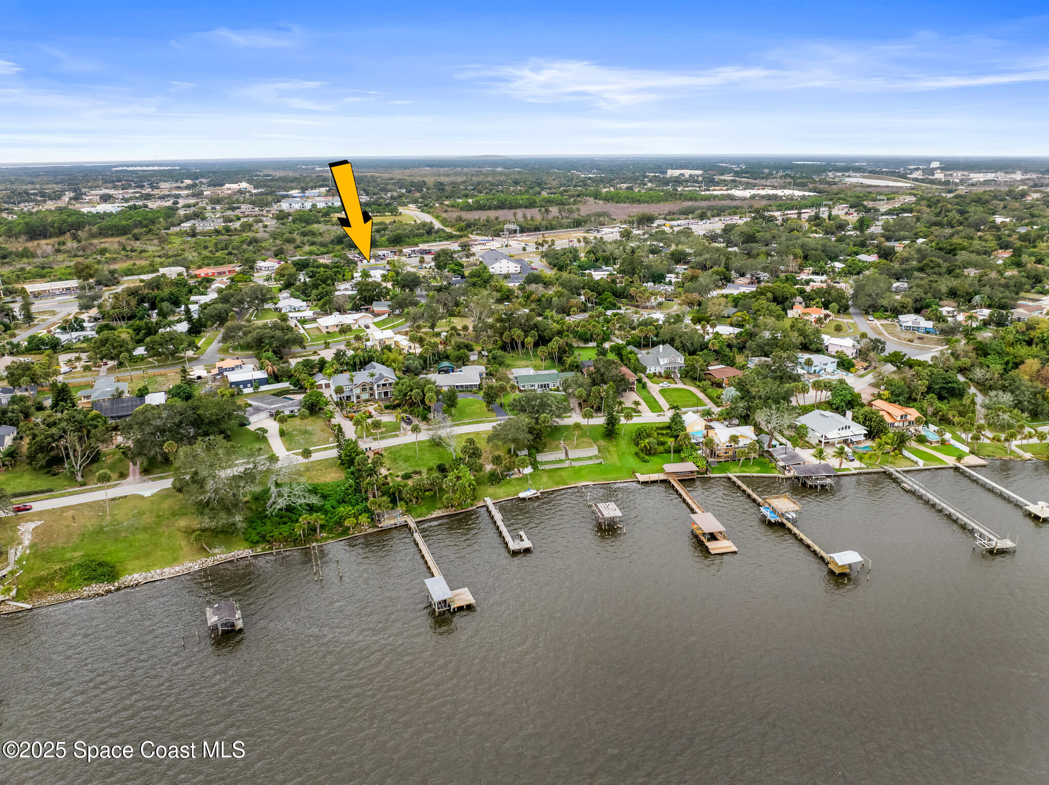 233 Broadview Drive Cocoa, FL 32922 - Photo 7 of 16 an aerial view of residential houses with outdoor space