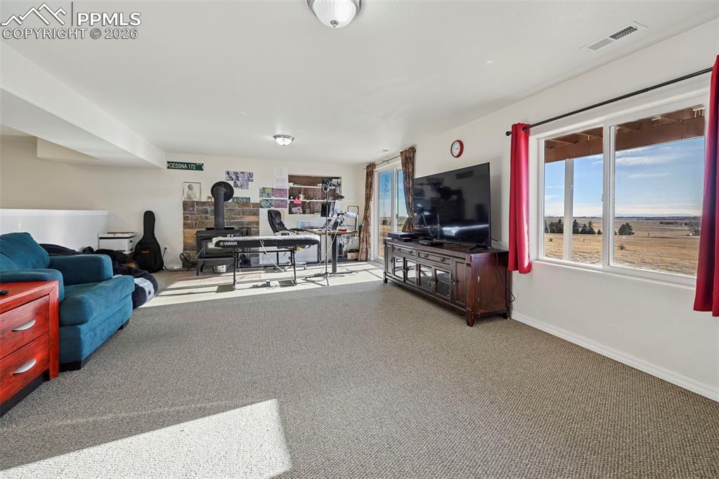 16575 Cathys Loop Peyton, CO 80831 - Photo 34 of 49 a living room with furniture and a flat screen tv