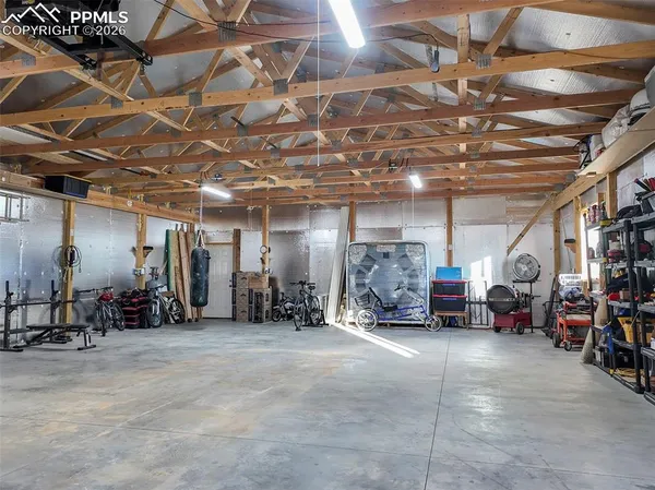 a view of a room with storage