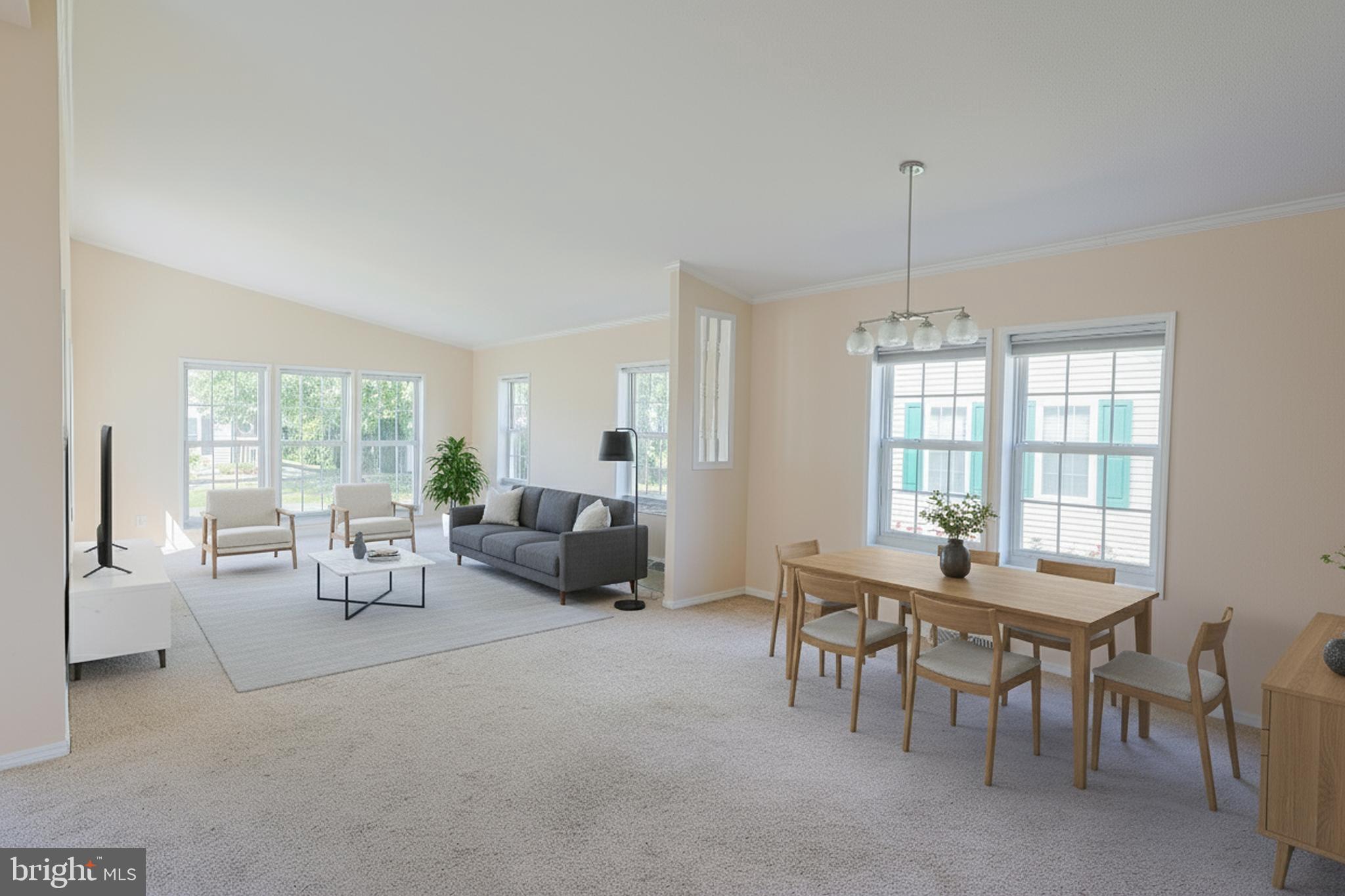 191 Cardinal Court South New Hope, PA 18938 - Photo 7 of 20 Living / Dining Room Virtually Staged