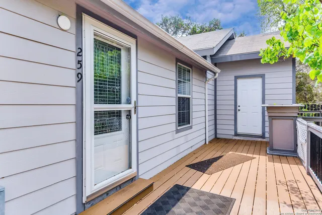 a view of outdoor space and deck