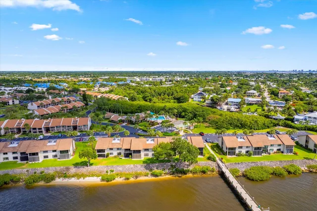 a view of a lake with a nearby beach