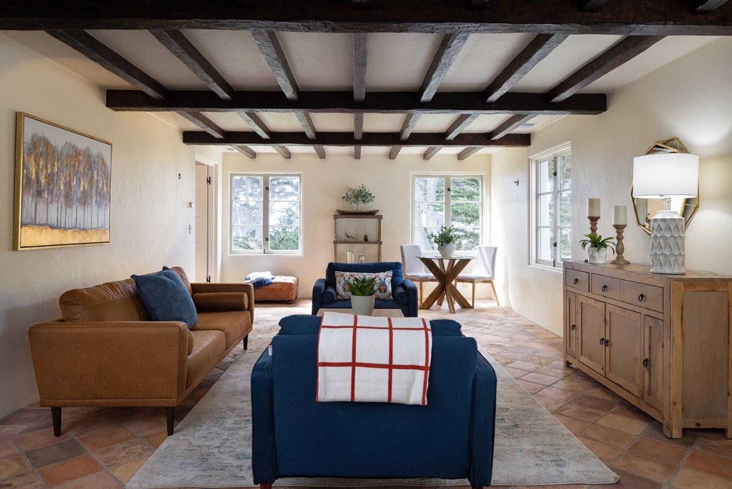 3269 Cabrillo Road Pebble Beach, CA 93953 - Photo 28 of 44 a living room with furniture and a large window