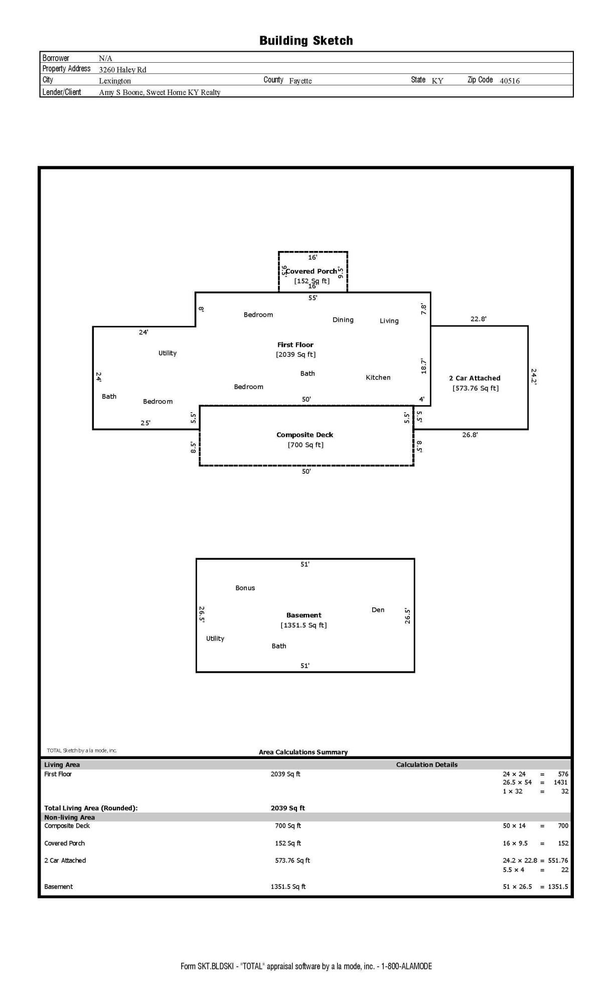 3260 Haley Road Lexington, KY 40516 - Photo 53 of 53 Building Sketch