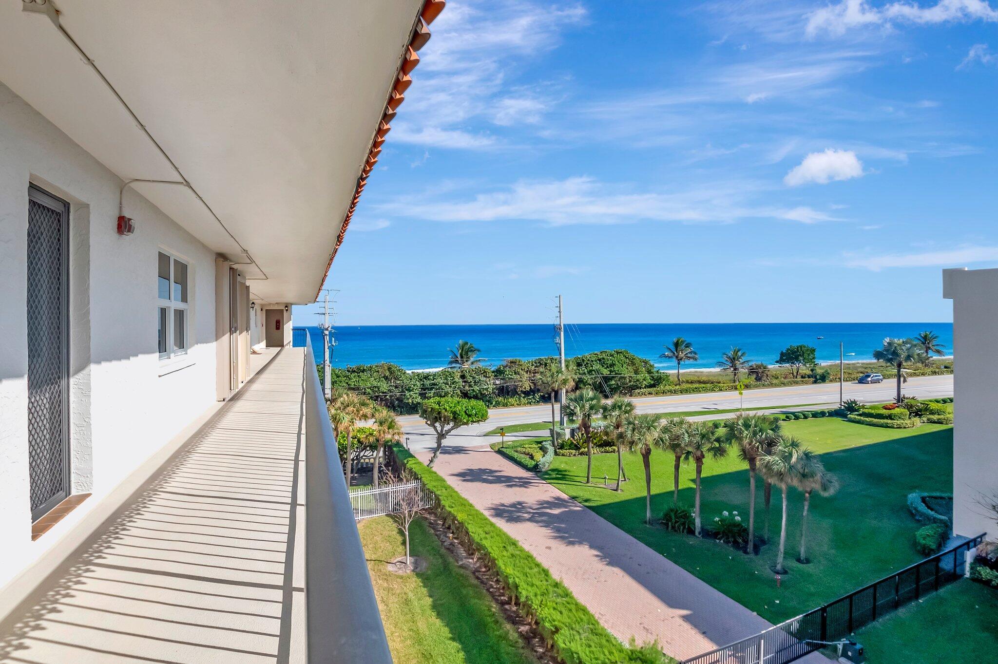 2871 North Ocean Boulevard, Unit D506 Boca Raton, FL 33431 - Photo 2 of 19 Exterior Catwalk to Unit
