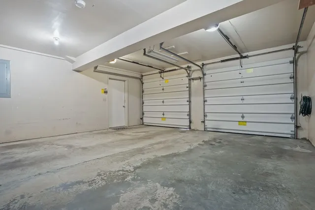 a view of room and garage