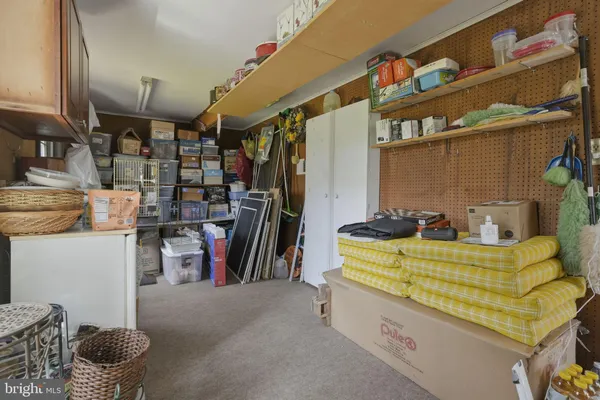 a view of storage and utility room
