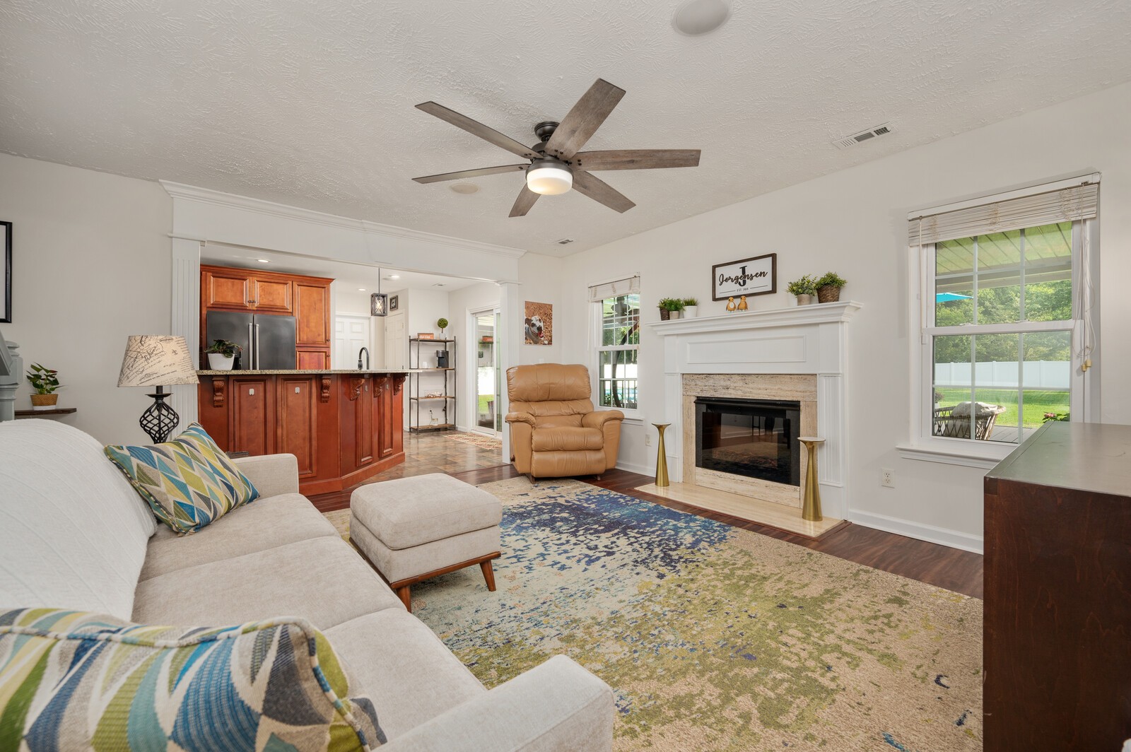 1123 Bramble Trail Murfreesboro, TN 37129 - Photo 25 of 60 a living room with furniture and a fireplace