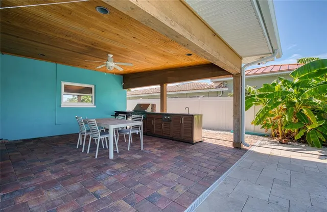 a view of a terrace with chairs