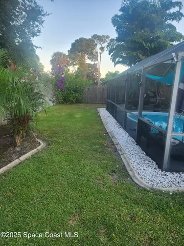 a view of a park with a slide