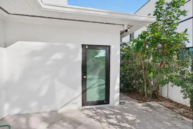 a view of a front door and porch