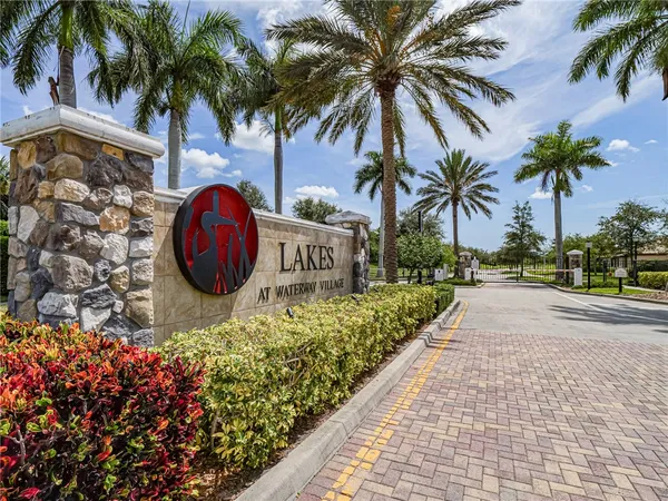 a garden view with a seating space