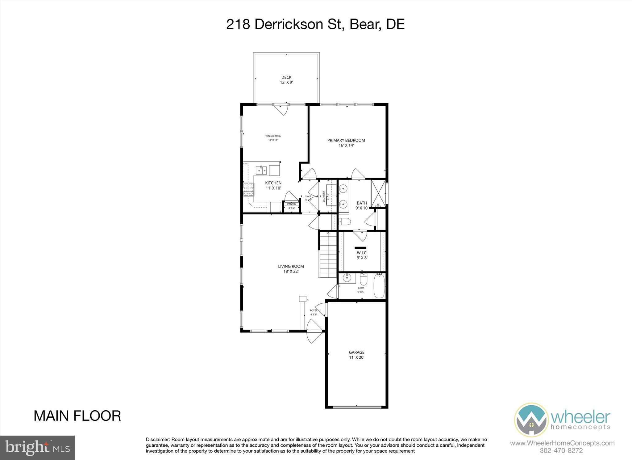 218 Derrickson Street Bear, DE 19701 - Photo 27 of 28 Mail Level Floor Plan