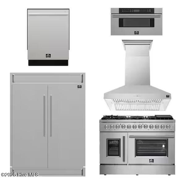 700 Bertram Court Hampstead, NC 28443 - Photo 6 of 80 60" built-in column fridge and freezer, 48" professional grade gas range, powerful hood, dishwasher and in-drawer microwave
