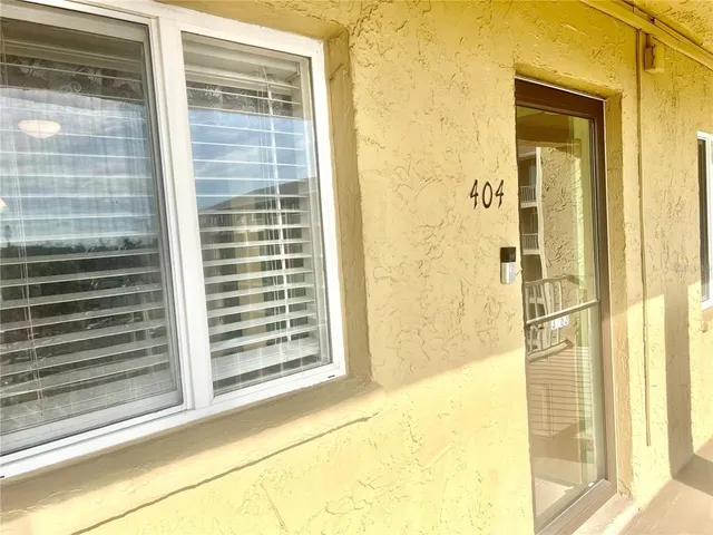 a view of a wooden door