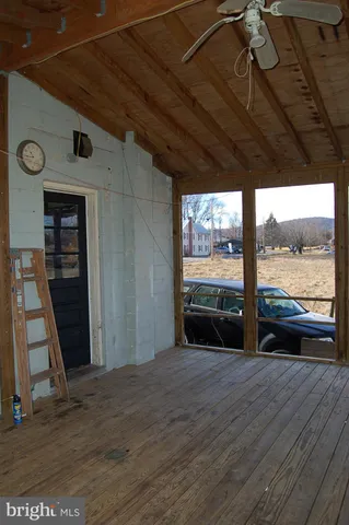 a view of a street from a room