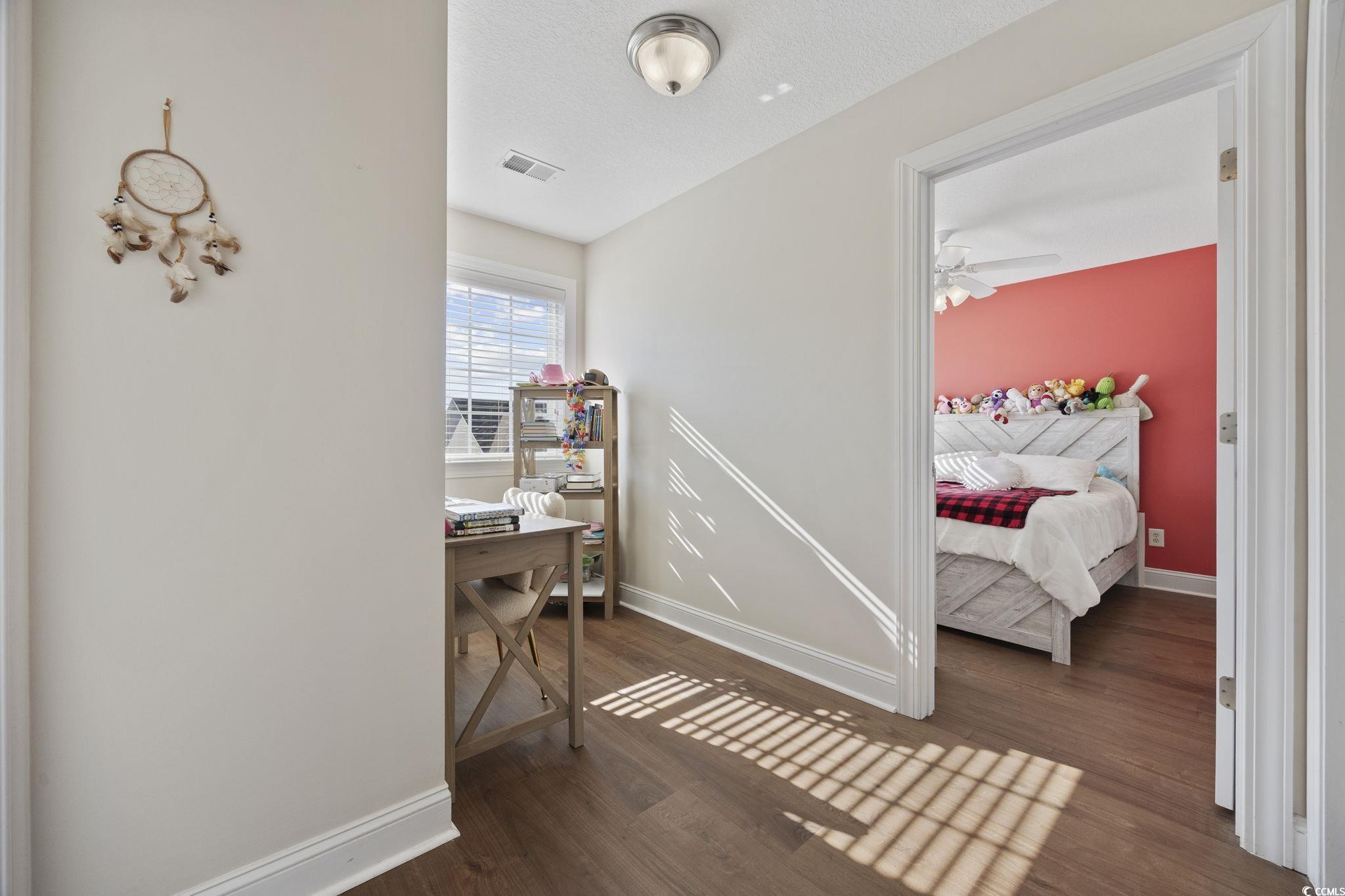 418 Cabo Loop Myrtle Beach, SC 29588 - Photo 28 of 40 Office space featuring dark wood-style floors and a ceiling fan