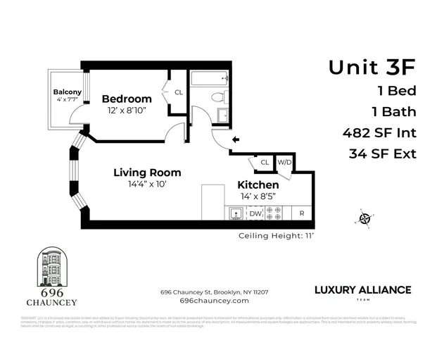$525,000 | 696 Chauncey Street, Unit 3F | Bushwick