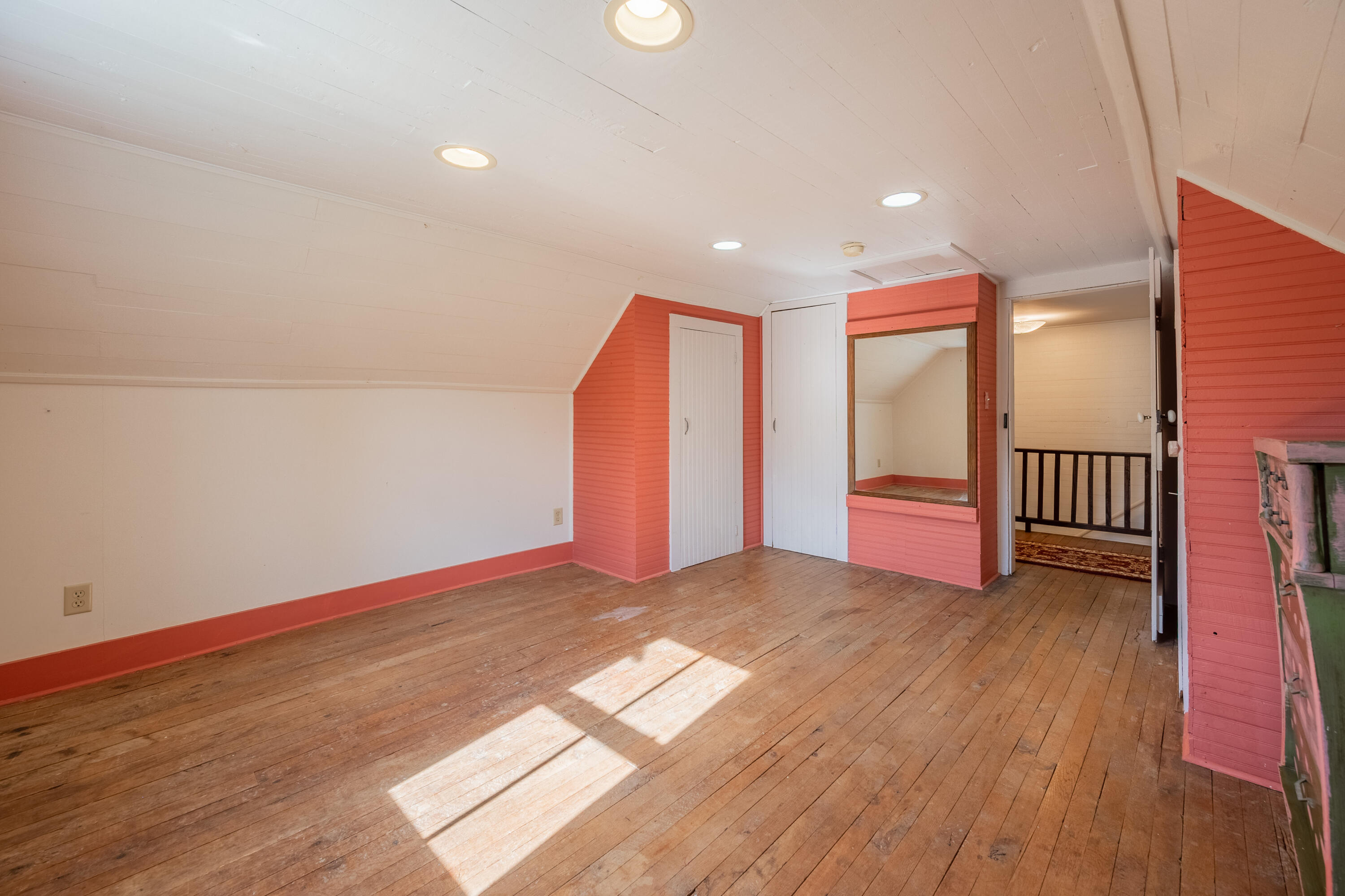 2012 Stonewall Road Northeast Check, VA 24072 - Photo 47 of 83 a view of an empty room with wooden floor and stairs