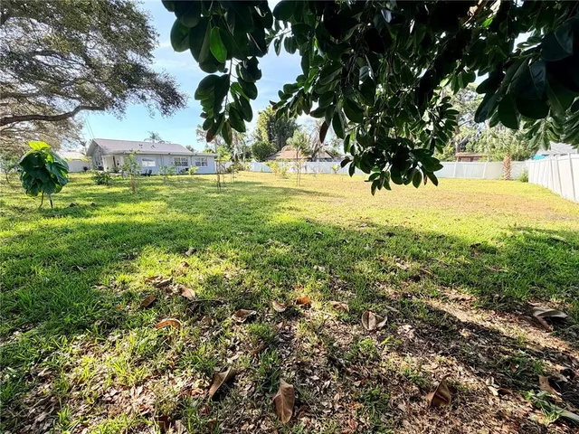 a backyard of a house