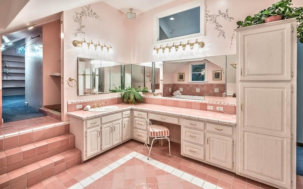 305 Logan Road Gibsonia, PA 15044 - Photo 23 of 25 Two (2) Vaulted Ceiling Master Baths, one with a Whirlpool Bath, Custom Vanity & Make up Vanity & a 2nd Master Bath with Glass Enclosed Walk-in Shower & Double Bowl Vanity