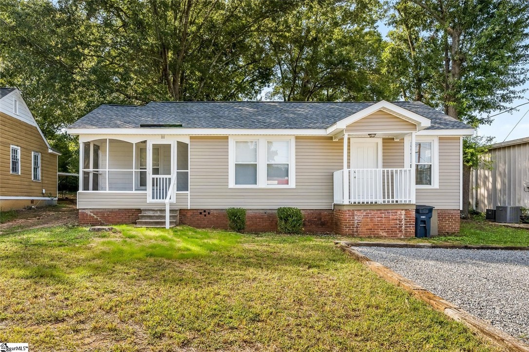 111 Sayre Street Anderson, SC 29624 - Photo 1 of 1 This inviting home presents a charming exterior with a blend of siding and brick accents.