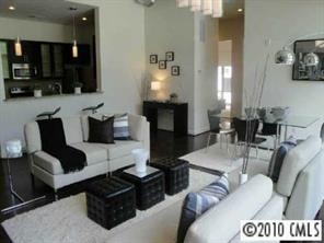2116 McClintock Road, Unit 213 Charlotte, NC 28205 - Photo 6 of 8 a living room with furniture and a wooden floor
