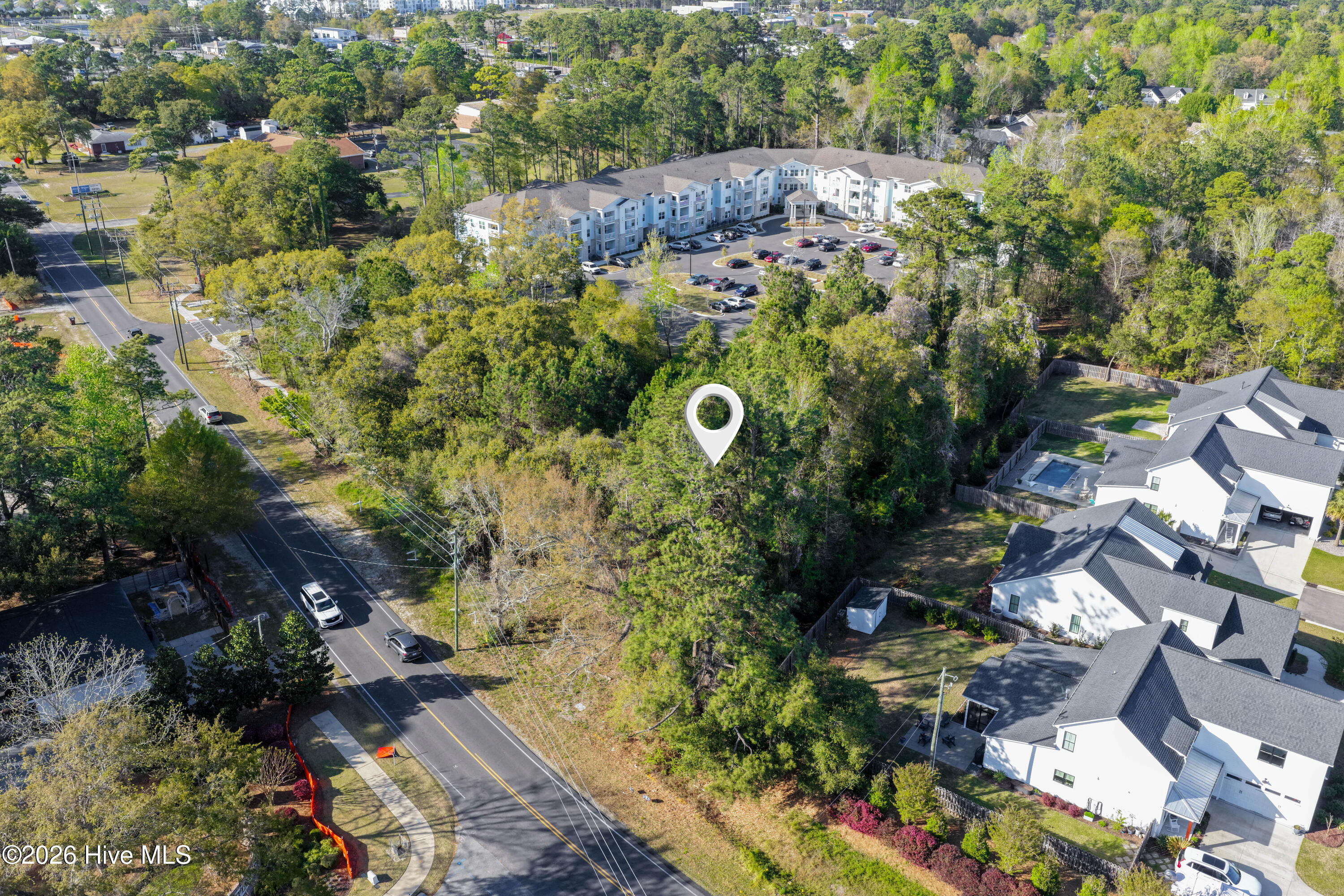 225 Middle Sound Loop Road Wilmington, NC 28411 - Photo 15 of 18 Drone Shot above the right side of property