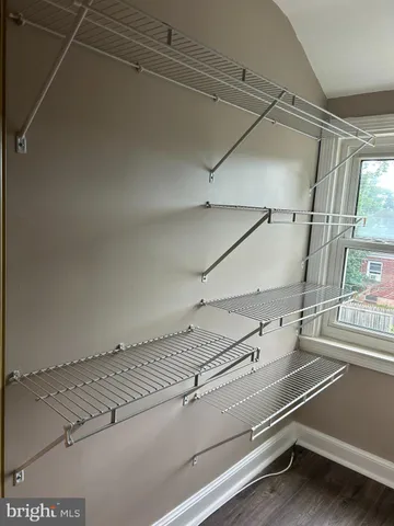 a close view of closet