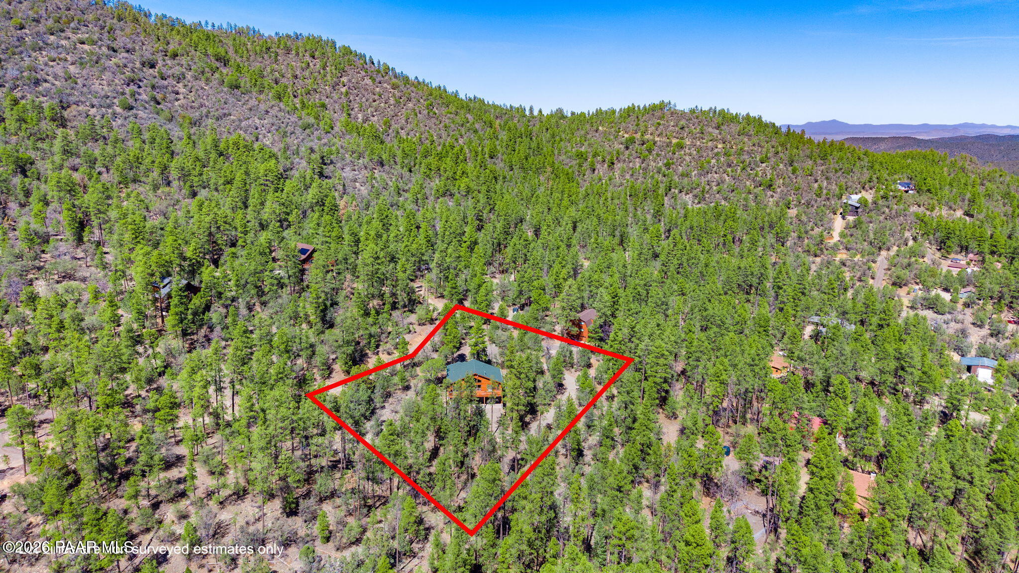 5353 South Blue Jay Road Prescott, AZ 86303 - Photo 47 of 54 48-Aerial 2 Lot Lines